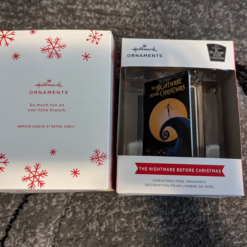 Disney The Nightmare Before Christmas ornament vhs NEW